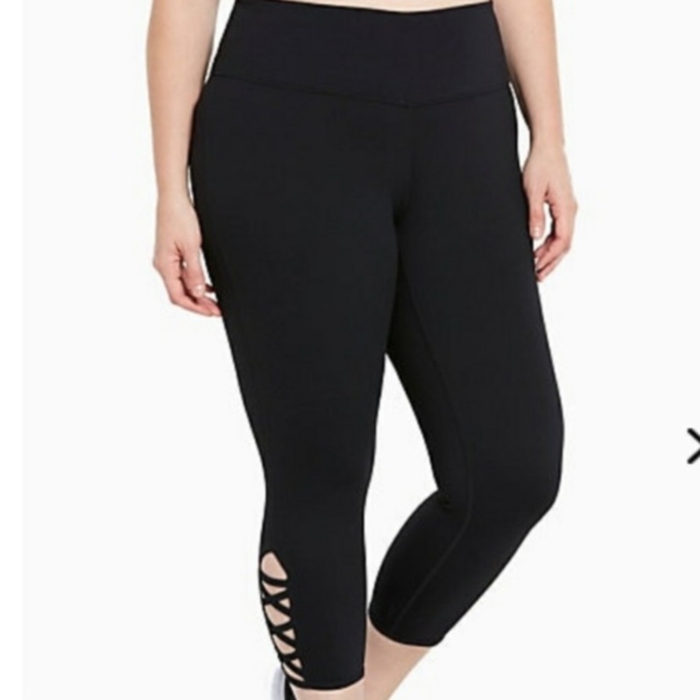 Torrid Black Lattice Side Active Legging